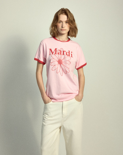 韓國 Mardi Mercredi Slim Ringer Tshirt Flowermardi【MM175】