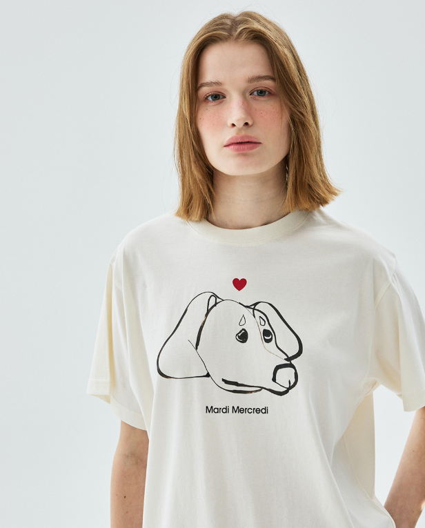 韓國 Mardi Mercredi Tshirt Drawing Ch Ddanji Face【MM168】