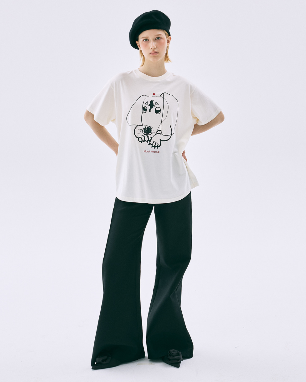 韓國 Mardi Mercredi Tshirt Drawing Ch Ddanji Beggy Face【MM170】