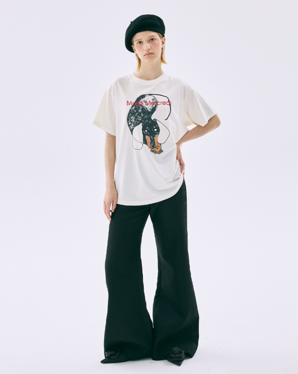 韓國 Mardi Mercredi Tshirt Drawing Ch Ddanji Rest【MM171】