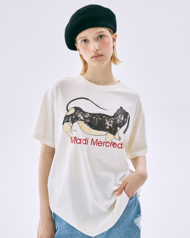 韓國 Mardi Mercredi Tshirt Drawing Ch Ddanji Long Side【MM172】