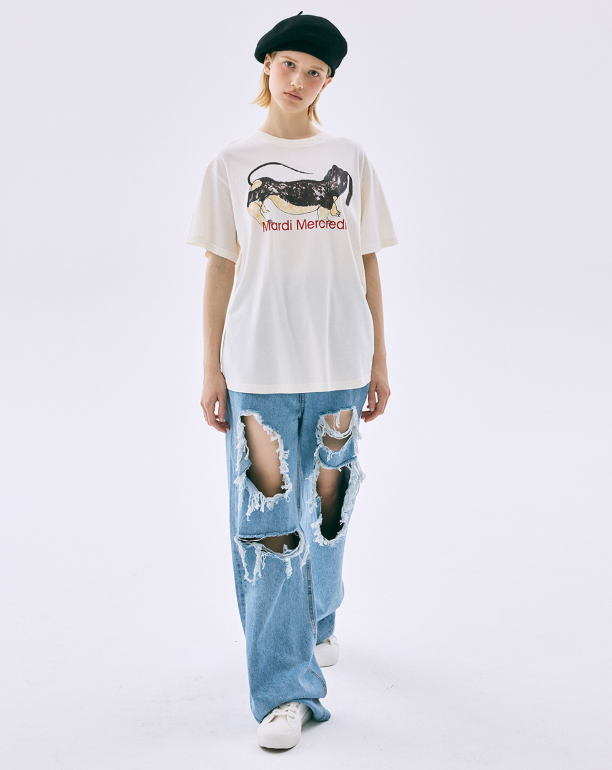 韓國 Mardi Mercredi Tshirt Drawing Ch Ddanji Long Side【MM172】