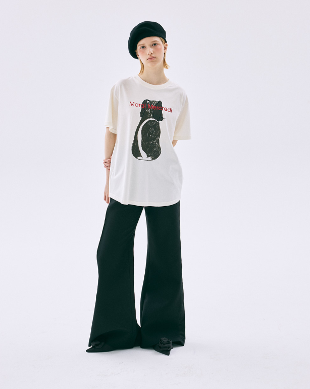 韓國 Mardi Mercredi Tshirt Drawing Ch Ddanji Back With Tail【MM174】