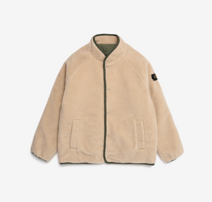 韓國 National Geographic Unisex Malay Mac Round Reversible Fleece Zip-Up【NG047】