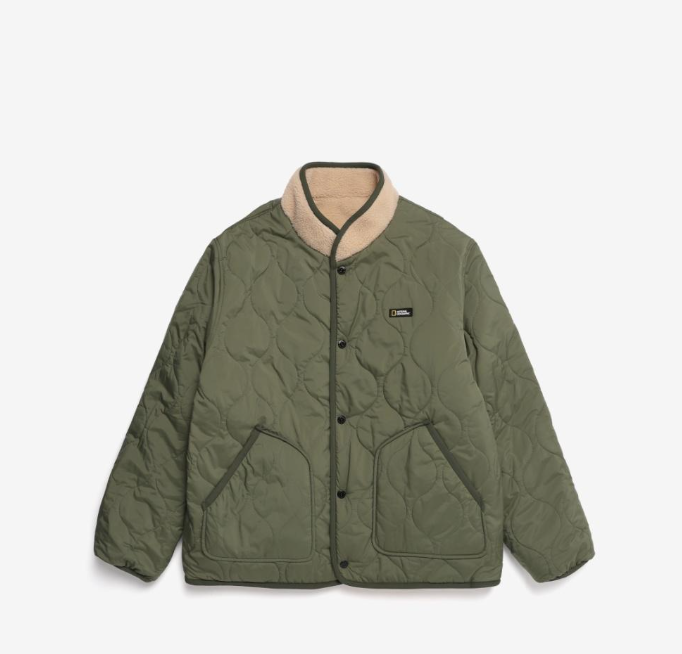 韓國 National Geographic Unisex Malay Mac Round Reversible Fleece Zip-Up【NG047】