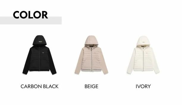 韓國 National Geographic Women's Puffin Woven Zip-Up Hooded Jacket (鵝絨)【NG076】