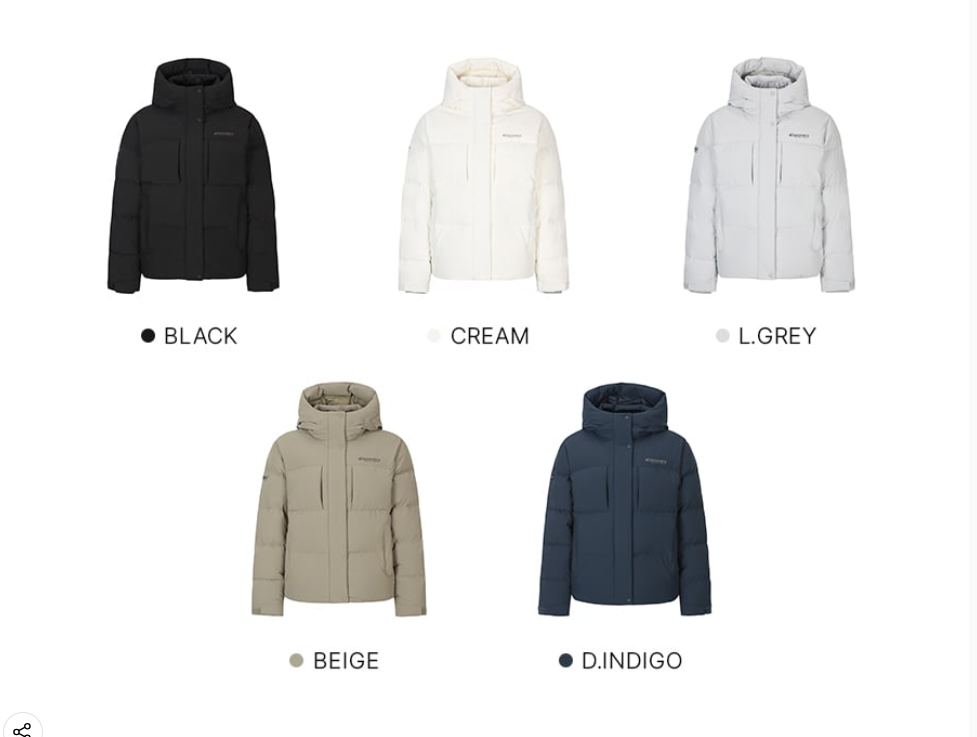 韓國 Discovery Women's Leicester G Goose Down Short Padding (鵝絨)【DY085】