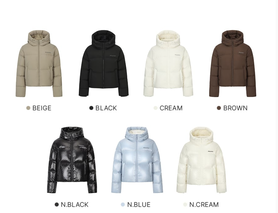 韓國 Discovery Women's Olia Glow Down Short Padding (鴨絨)【DY084】