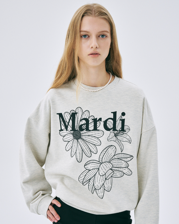 韓國 Mardi Mercredi Sweatshirt Triple Flower【MM007】