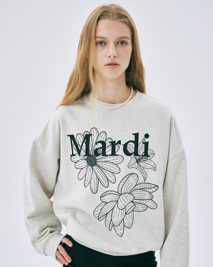 韓國 Mardi Mercredi Sweatshirt Triple Flower【MM007】