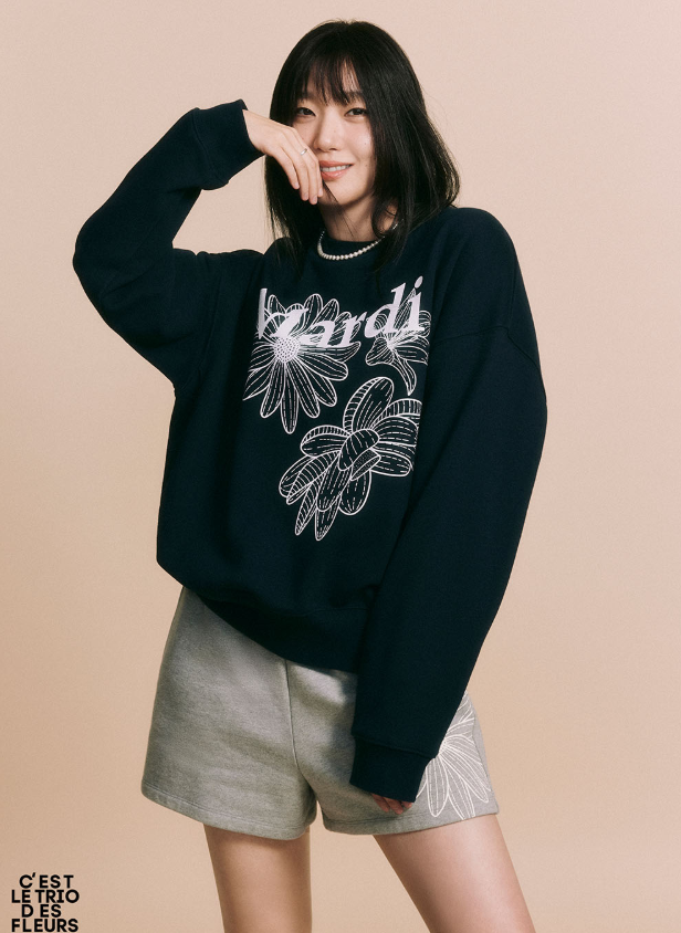 韓國 Mardi Mercredi Sweatshirt Triple Flower【MM007】