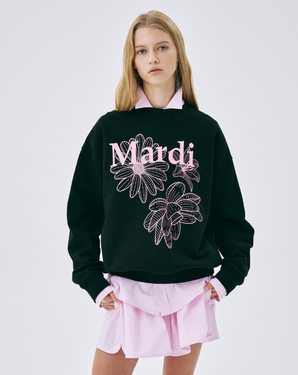 韓國 Mardi Mercredi Sweatshirt Triple Flower【MM007】