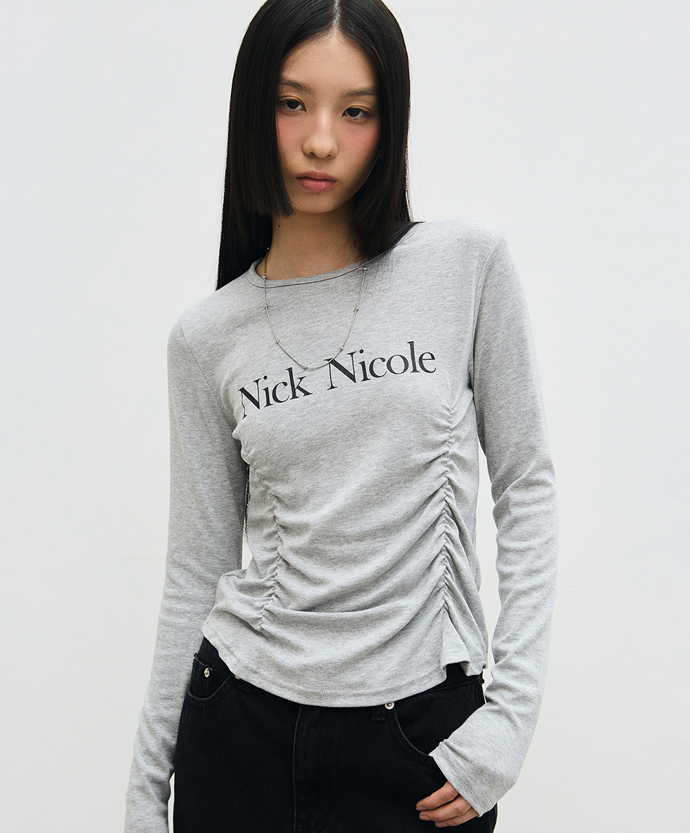 韓國 Nick Nicole Pintuck Shirring Top【NK094】