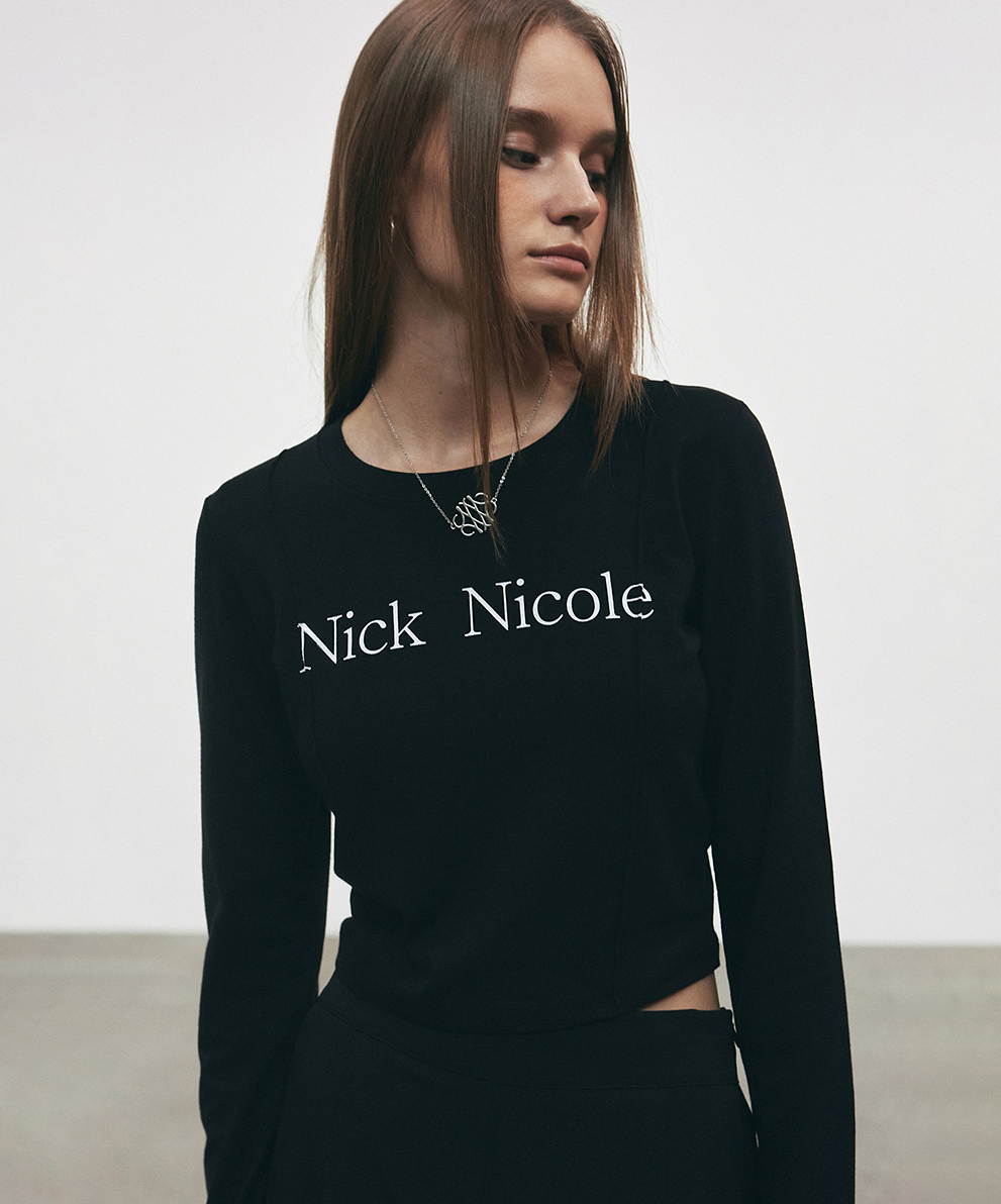 韓國 Nick Nicole Pintuck LS Crop Top【NK093】