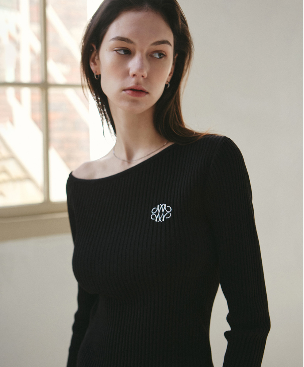 韓國 Nick Nicole Shoulder Ribbon Knit【NK086】