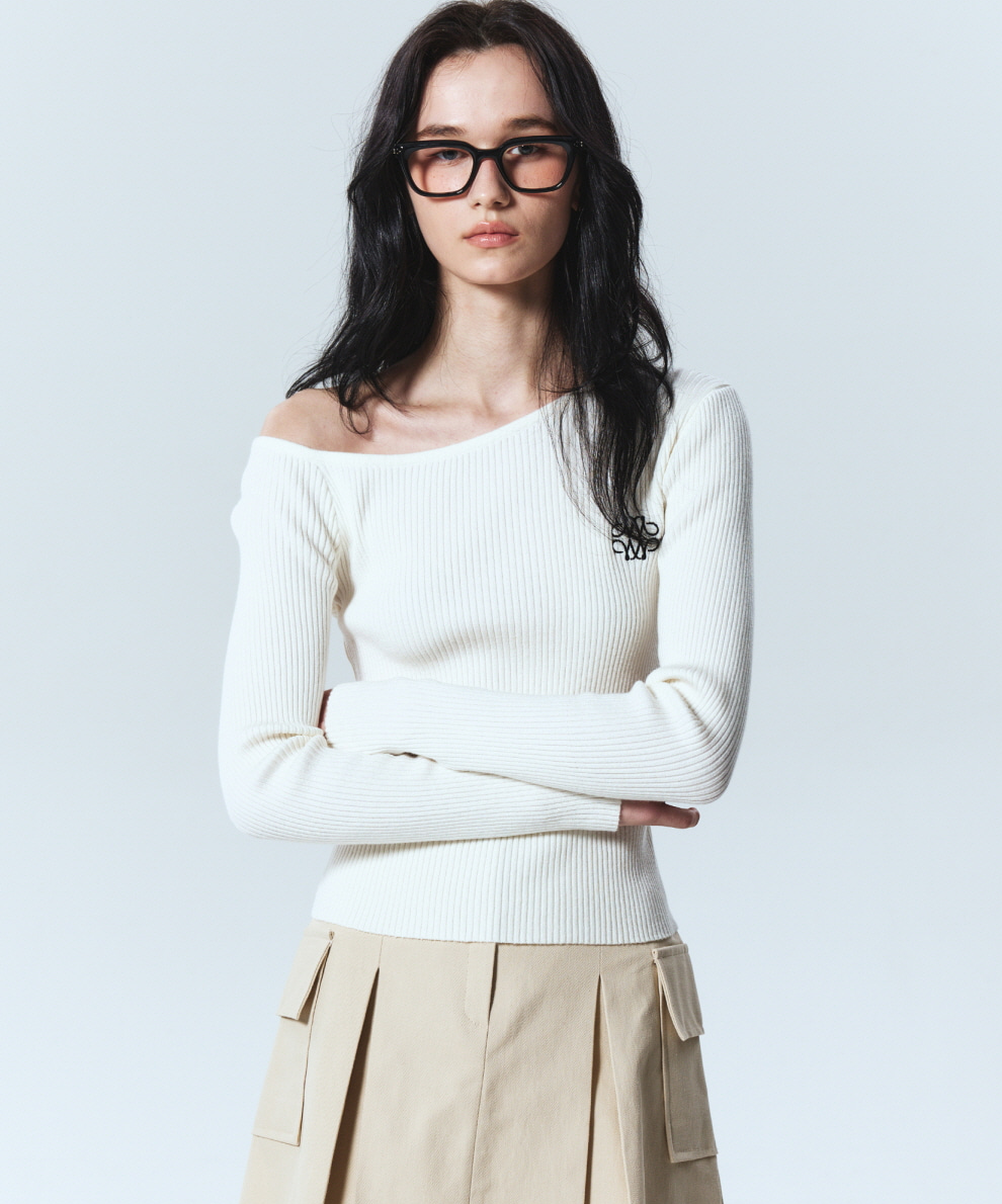 韓國 Nick Nicole Drape Off Shoulder Knit【NK100】