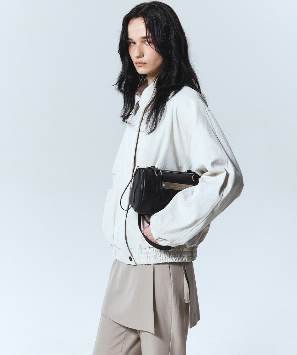 韓國 Nick Nicole Vintage Leather Crystal Mini Boston Bag【NK080】