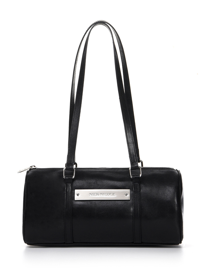 韓國 Nick Nicole Vintage Leather Crystal Boston Bag【NK079】