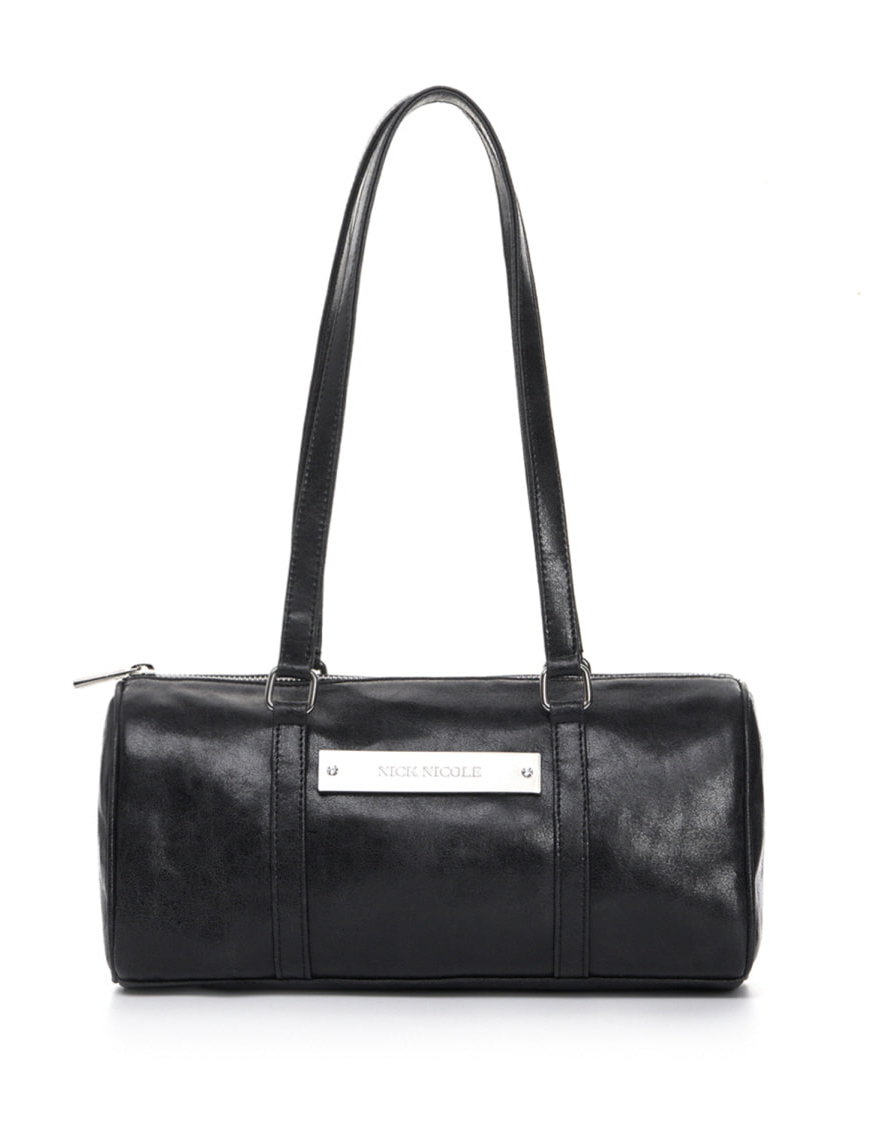 韓國 Nick Nicole Vintage Leather Crystal Boston Bag【NK079】