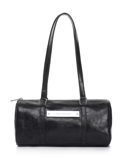 韓國 Nick Nicole Vintage Leather Crystal Boston Bag【NK079】