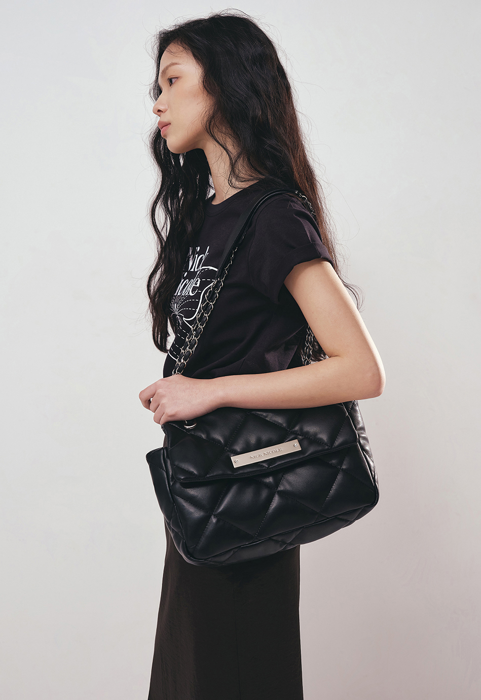 韓國 Nick Nicole Crystal Classic Chain Bag【NK078】
