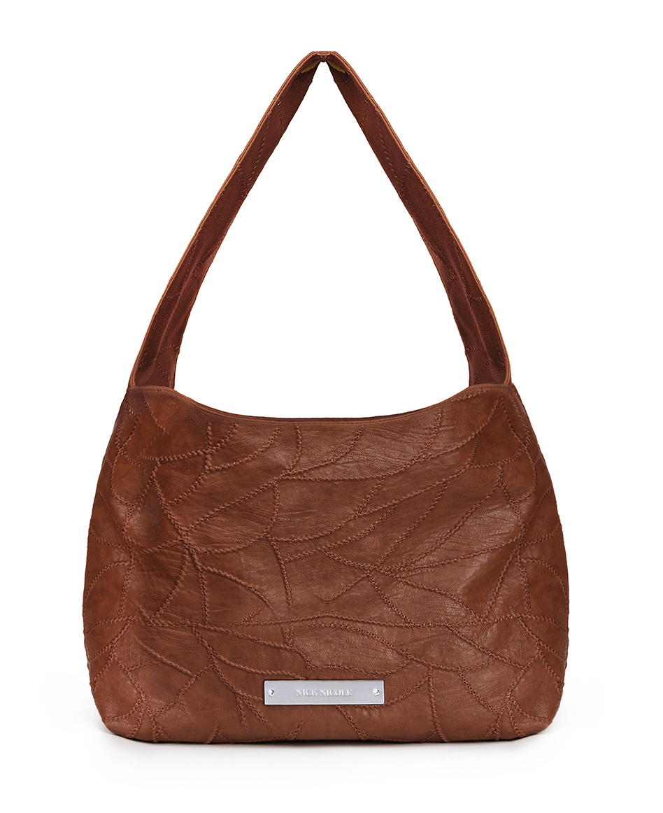 韓國 Nick Nicole Leather Wrinkle Tote Bag【NK076】