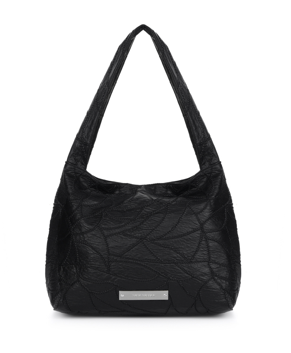 韓國 Nick Nicole Leather Wrinkle Tote Bag【NK076】