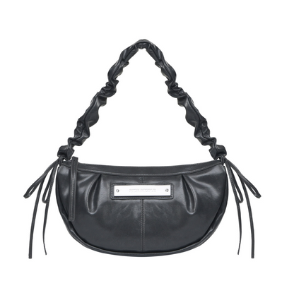 韓國 Nick Nicole Crystal Shirring Ribbon Round Bag【NK071】