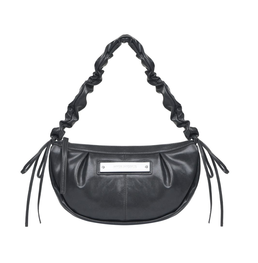 韓國 Nick Nicole Crystal Shirring Ribbon Round Bag【NK071】