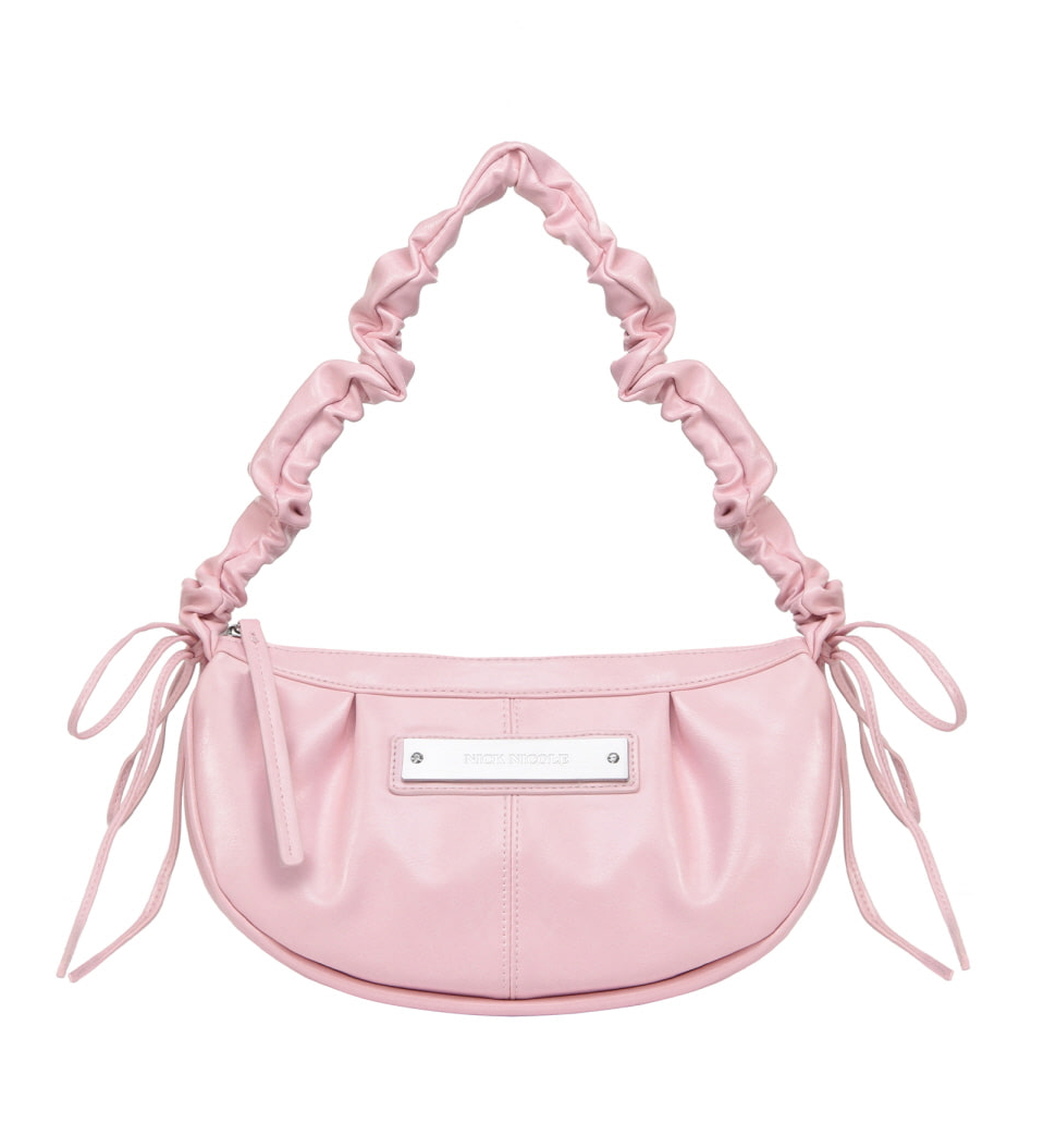 韓國 Nick Nicole Crystal Shirring Ribbon Round Bag【NK071】