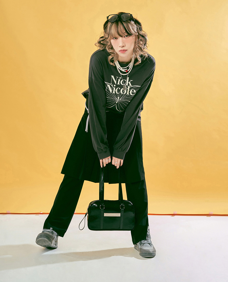 韓國 Nick Nicole Crystal Leather Mini Boston【NK069】