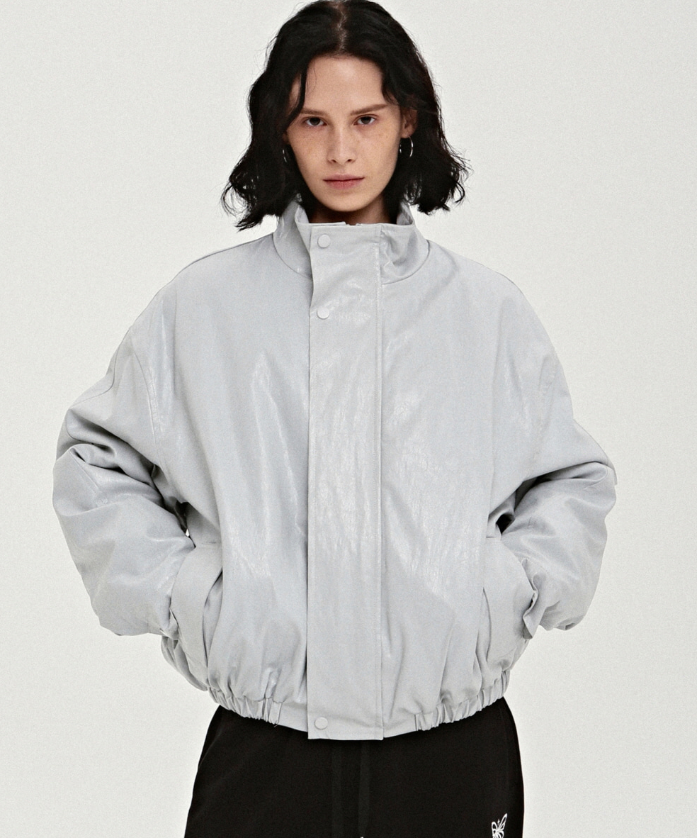 韓國 Nick Nicole Leather Logo Padding【NK064】