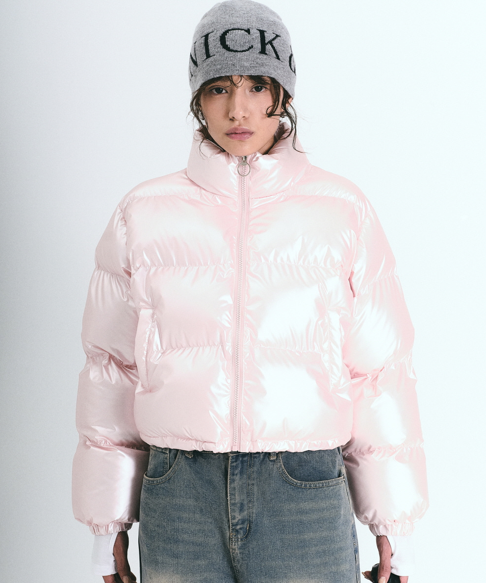 韓國 Nick Nicole Glossy Crop Puffer Padding【NK061】