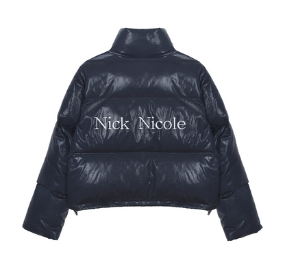 韓國 Nick Nicole Glossy Crop Puffer Padding【NK059】
