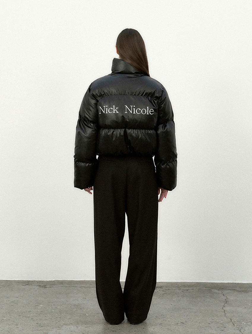韓國 Nick Nicole Leather Puffer Short Padding【NK052】