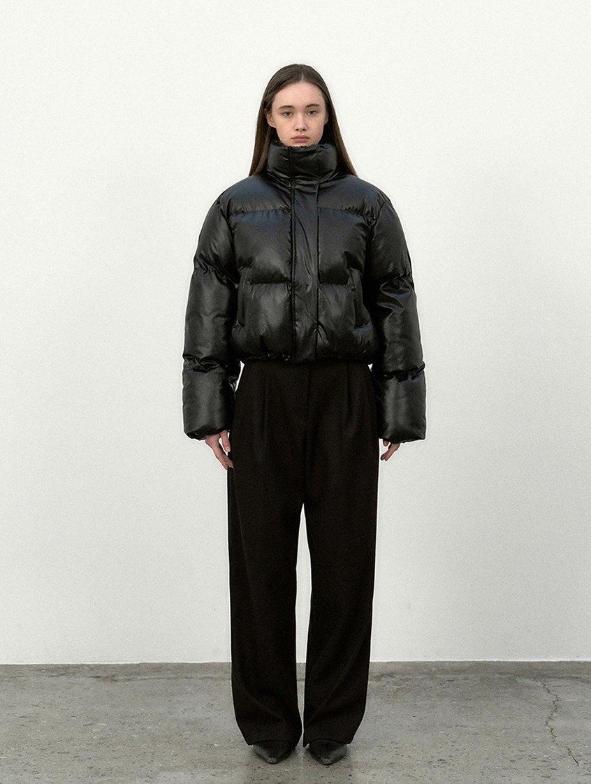 韓國 Nick Nicole Leather Puffer Short Padding【NK052】