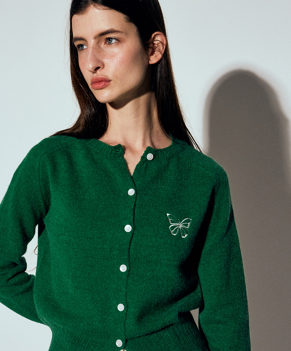 韓國 Nick Nicole Butterfly Knit Cardigan【NK051】