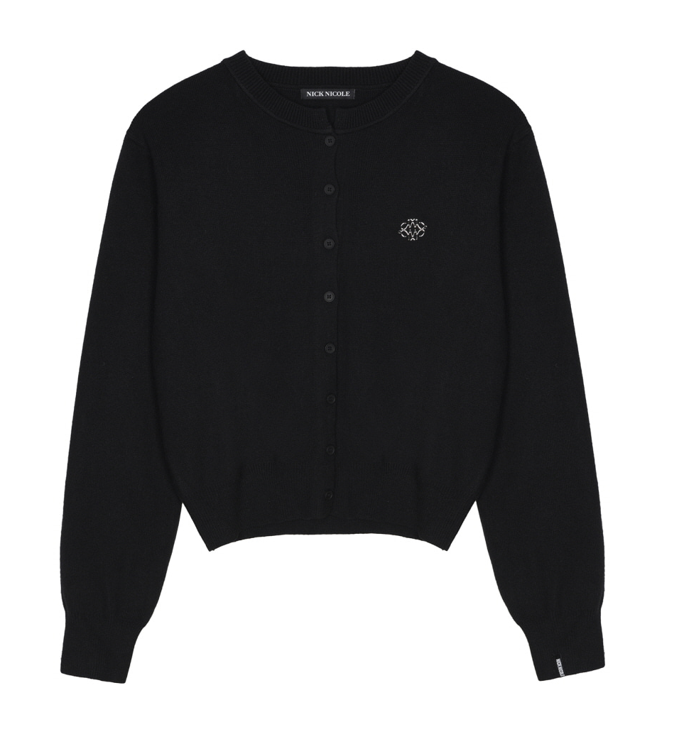 韓國 Nick Nicole Classic Symbol Crew Neck Cardigan【NK050】