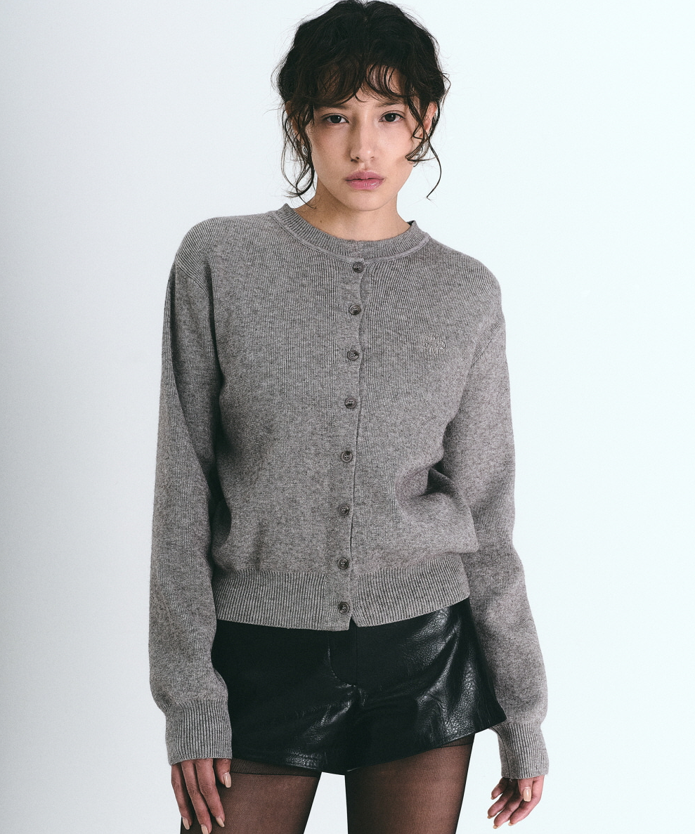 韓國 Nick Nicole Classic Round Knit Cardigan【NK048】