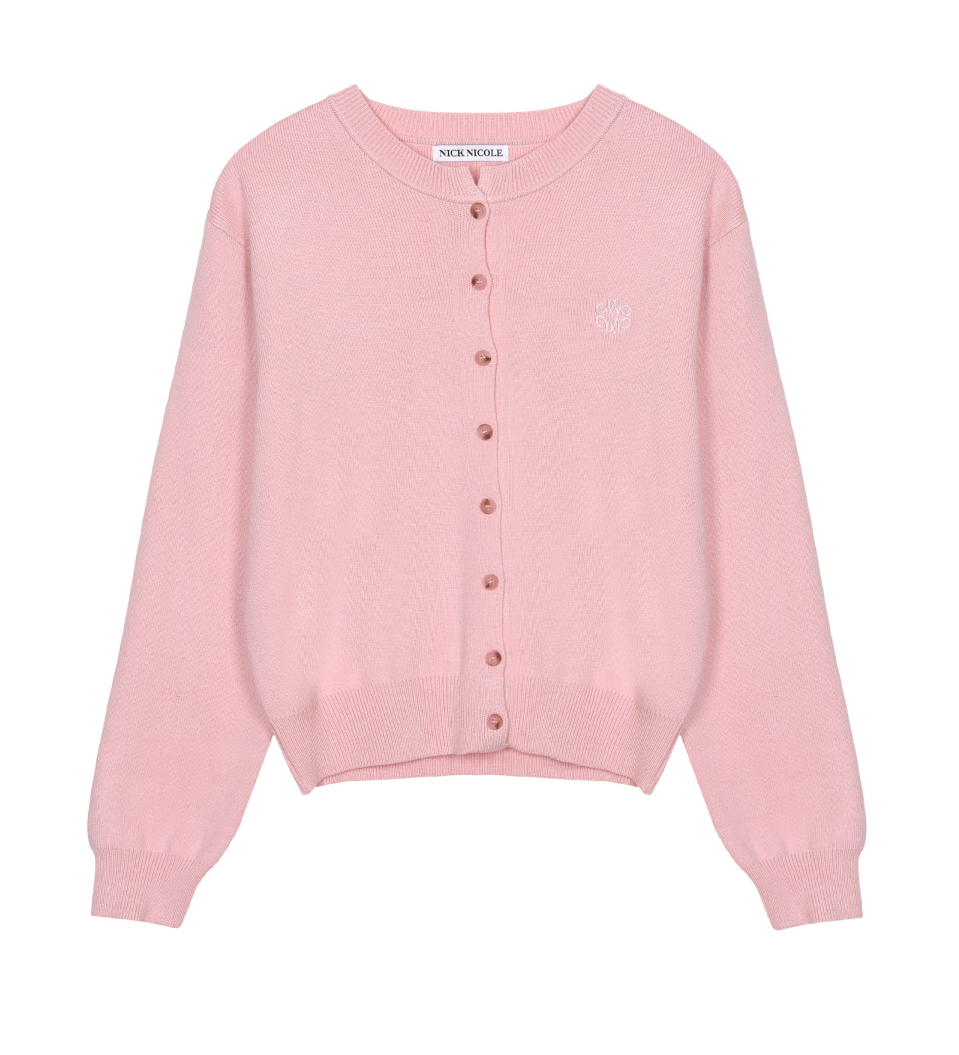 韓國 Nick Nicole Classic Round Knit Cardigan【NK048】