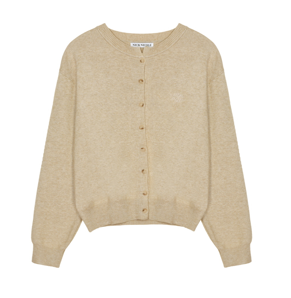 韓國 Nick Nicole Classic Round Knit Cardigan【NK048】
