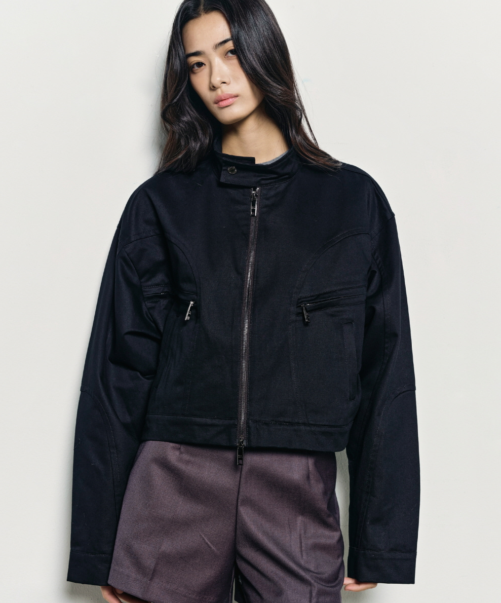 韓國 Nick Nicole Denim Crop Utility Jacket【NK038】