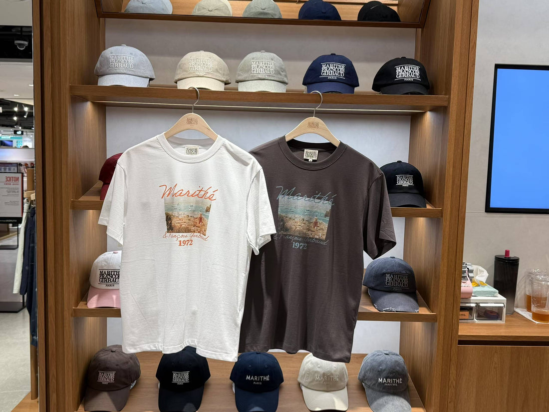 韓國 Marithe Francois Girbaud SUMMER BEACH COLLAGE GRAPHIC HALF T-SHIRTS【MF570】