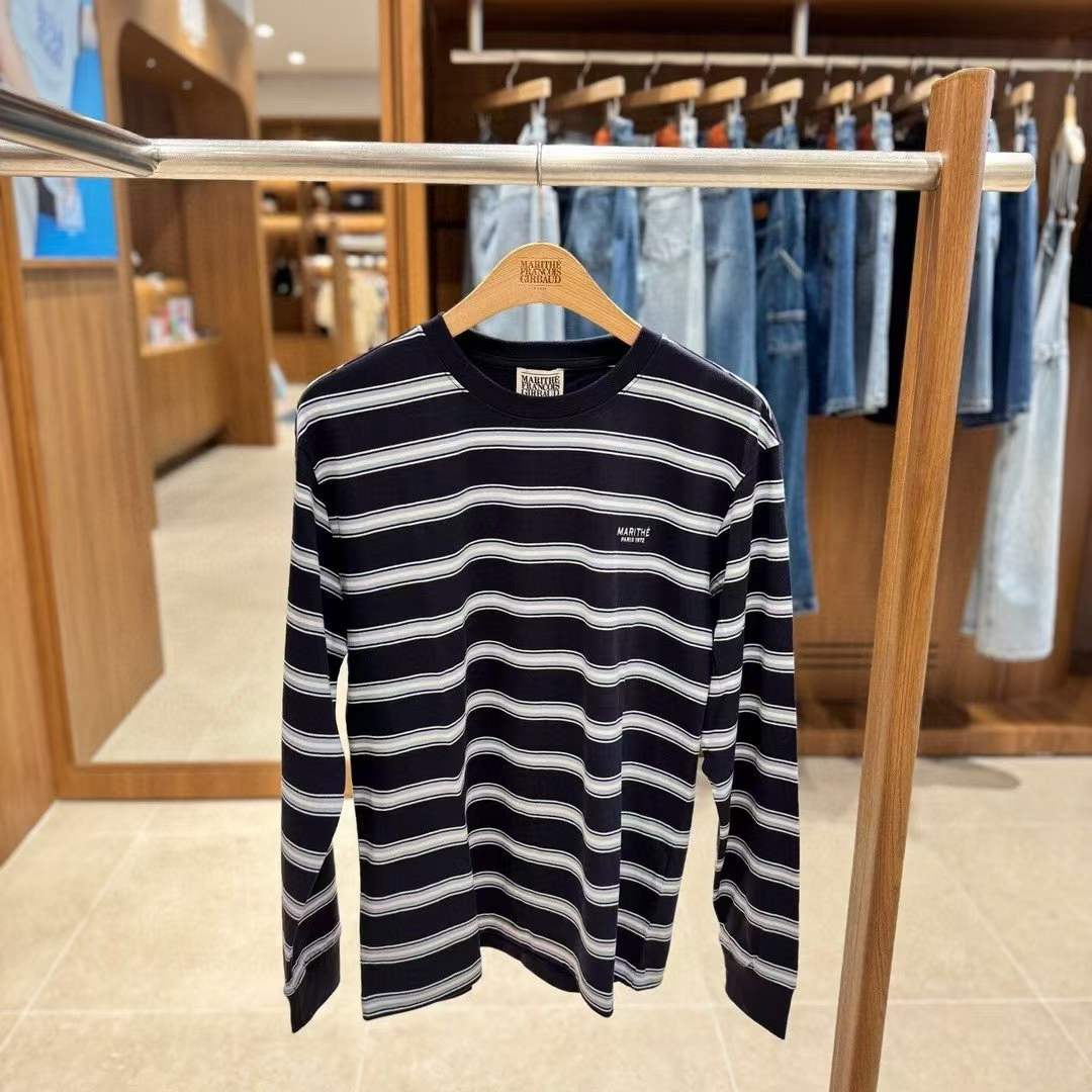 韓國 Marithe Francois Girbaud Multi Color Stripe Long Sleeve【MF626】