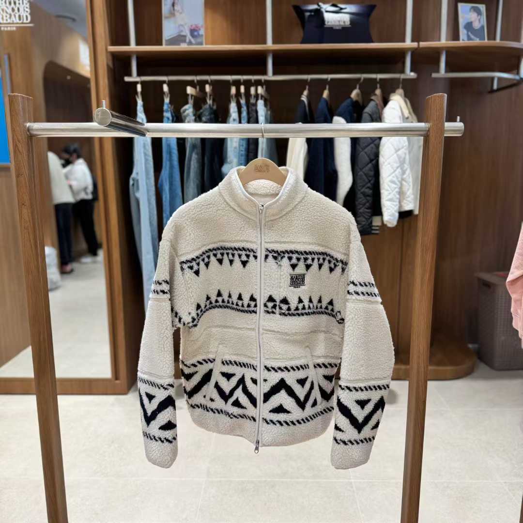 韓國 Marithe Francois Girbaud ETHNIC PATTERN FLEECE JACKET【MF736】