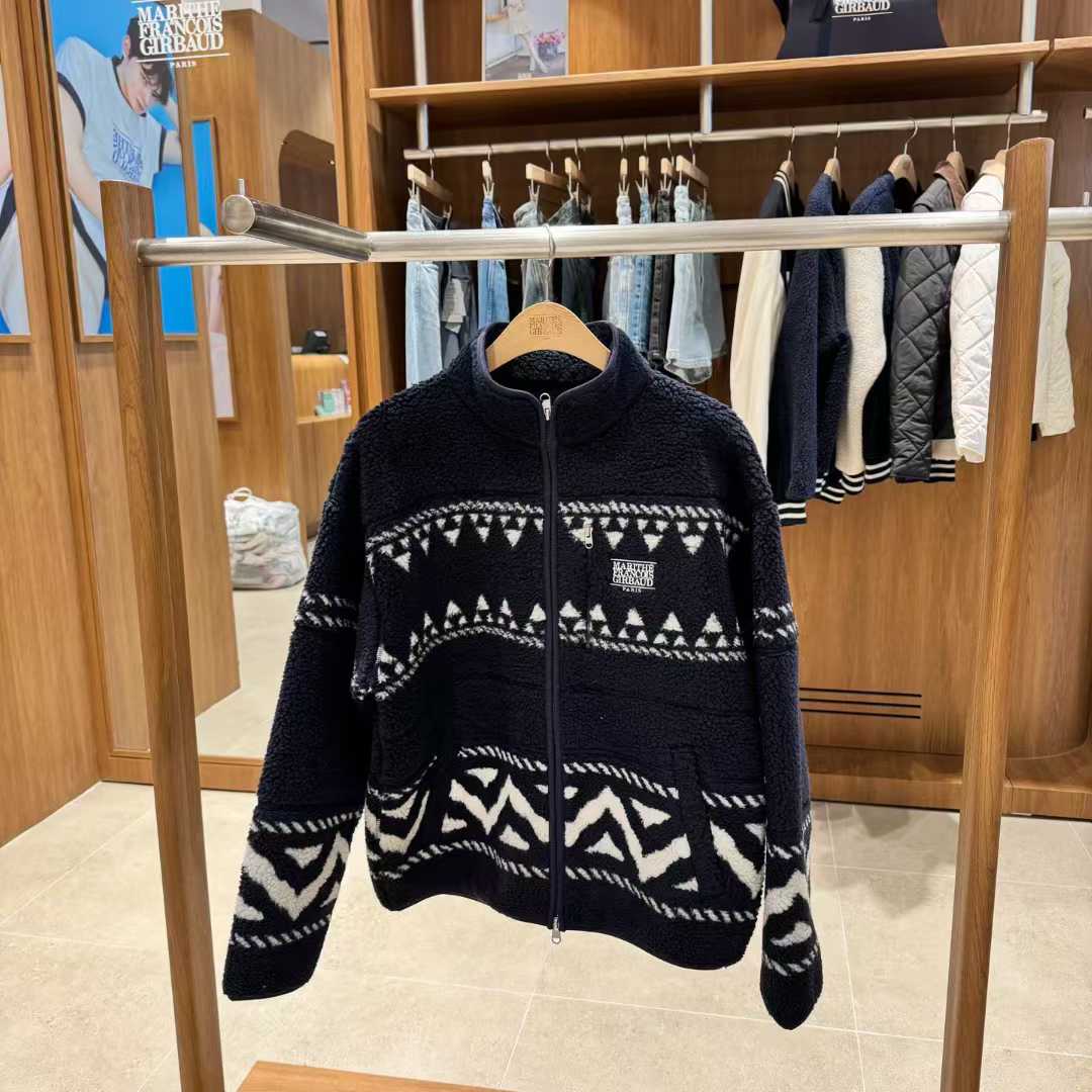 韓國 Marithe Francois Girbaud ETHNIC PATTERN FLEECE JACKET【MF736】
