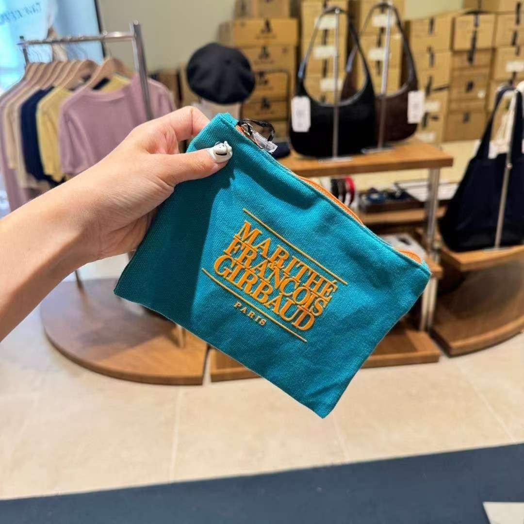 韓國 Marithe Francois Girbaud Classic Logo Color Cotton Pouch【MF638】