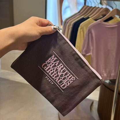 韓國 Marithe Francois Girbaud Classic Logo Color Cotton Pouch【MF638】