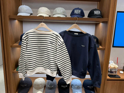 韓國 Marithe Francois Girbaud W Boat Neck Oversized Sweatshirt【MF705】