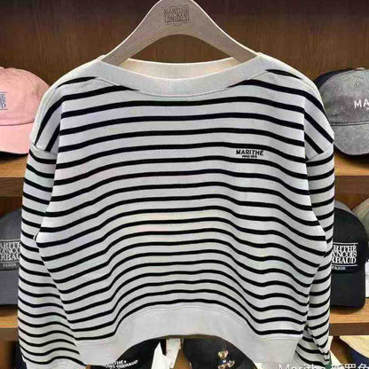 韓國 Marithe Francois Girbaud W Boat Neck Oversized Sweatshirt【MF705】